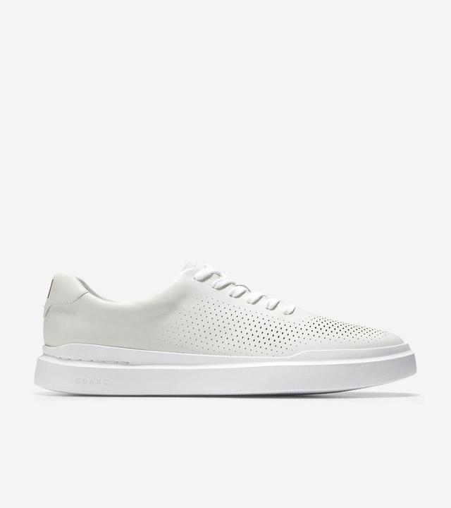 Cole Haan Mens GrandPr Rally Laser Cut Sneaker - White Size 11 Product Image