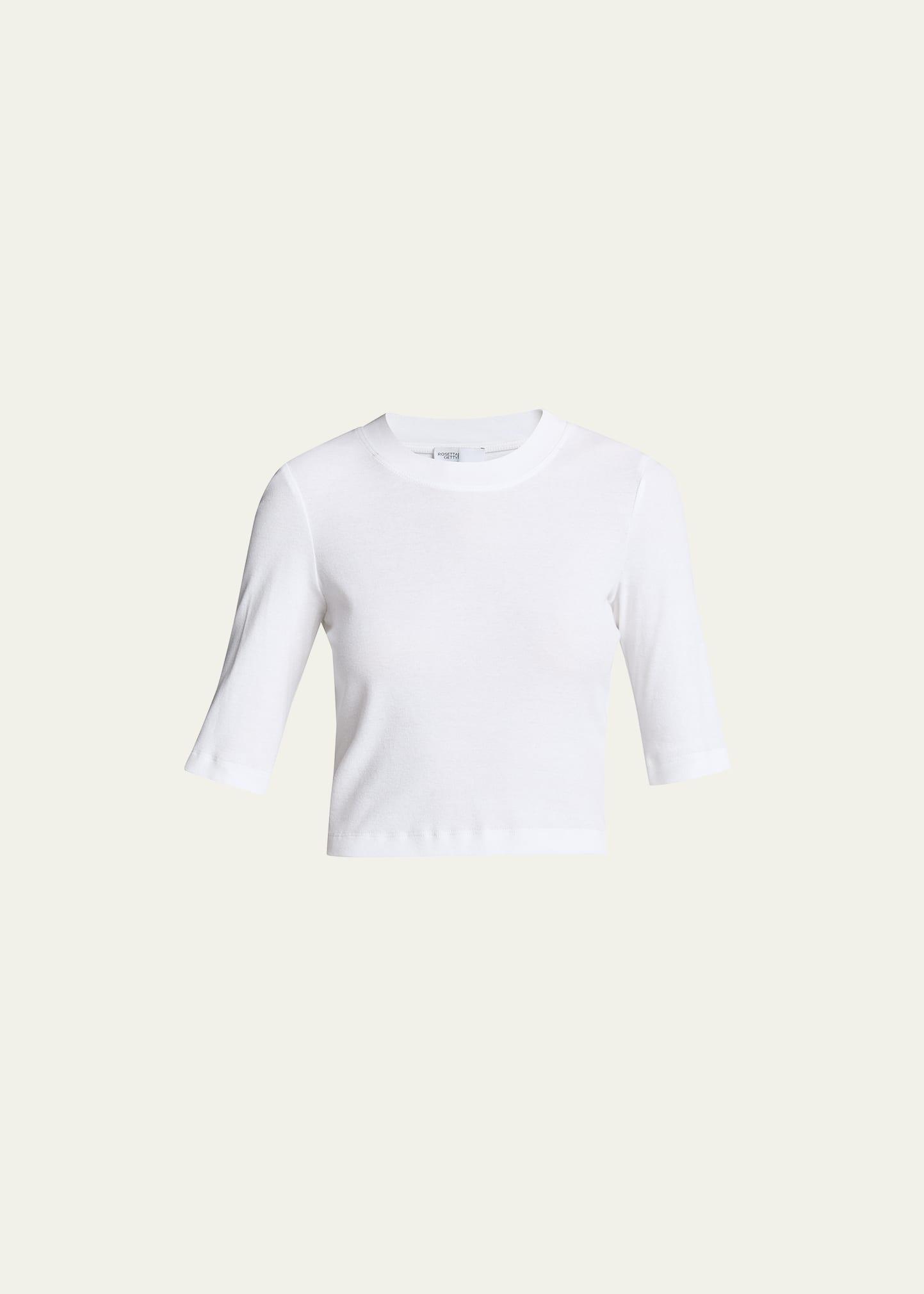 Womens Cropped-Sleeve T-Shirt Product Image