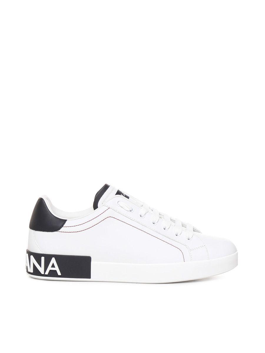 Leather Portofino Sneakers In White Product Image