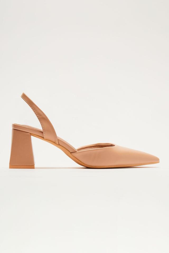 Tatianna Slingback Pumps - Beige Product Image