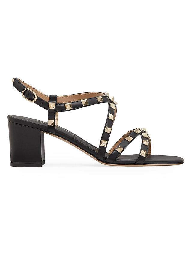 Womens Rockstud Calfskin Sandals 60MM Product Image