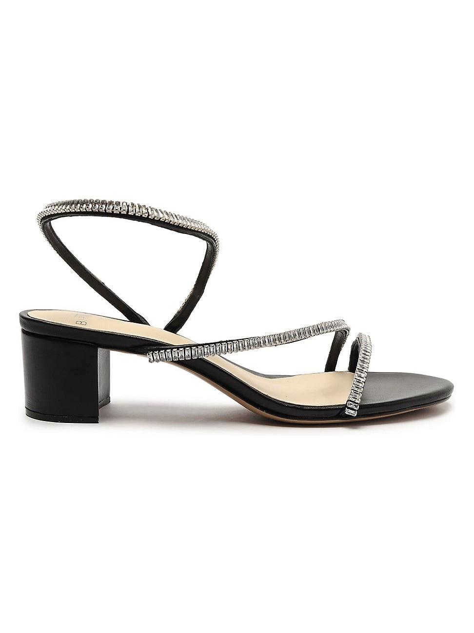 Womens Polly 45MM Zirocone & Leather Sandals Product Image