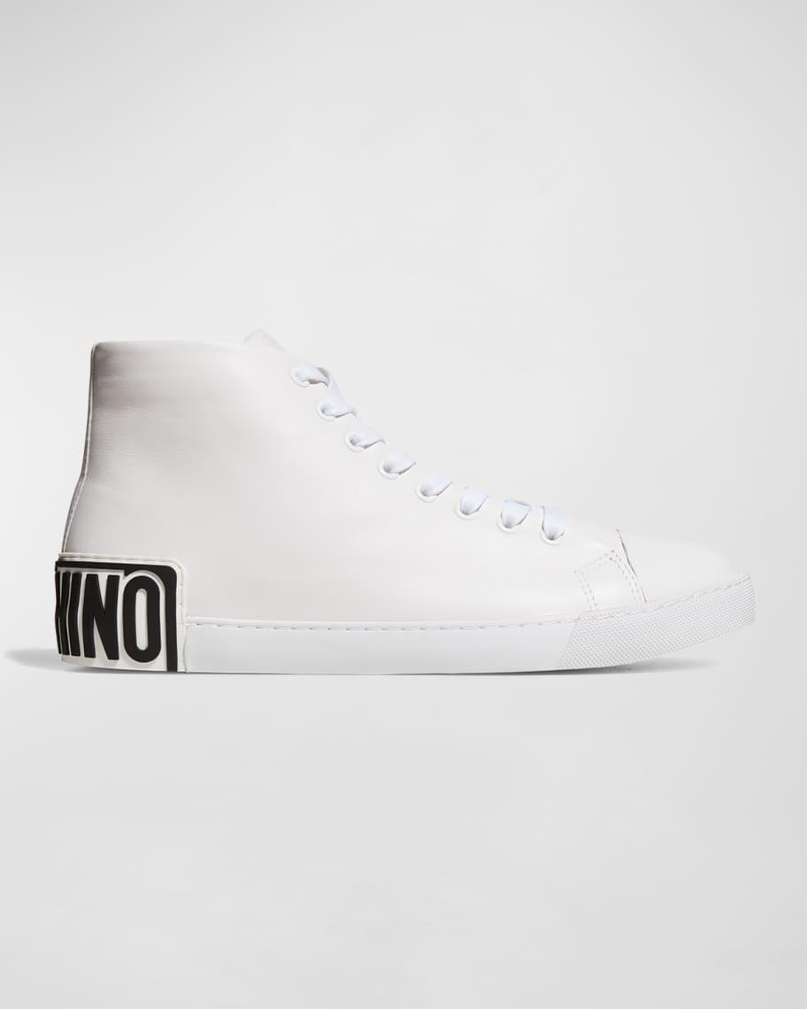 Men's Maxi Logo Leather High-Top Sneakers Product Image