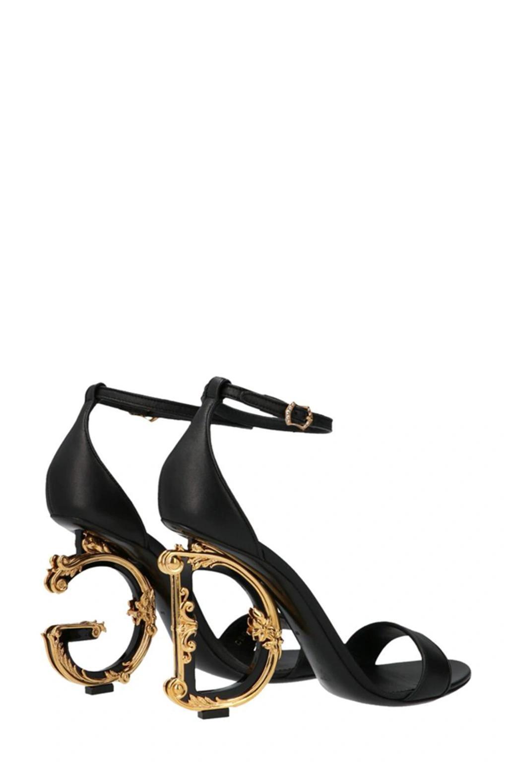 DOLCE & GABBANA Devotion Sandals In Negro Product Image