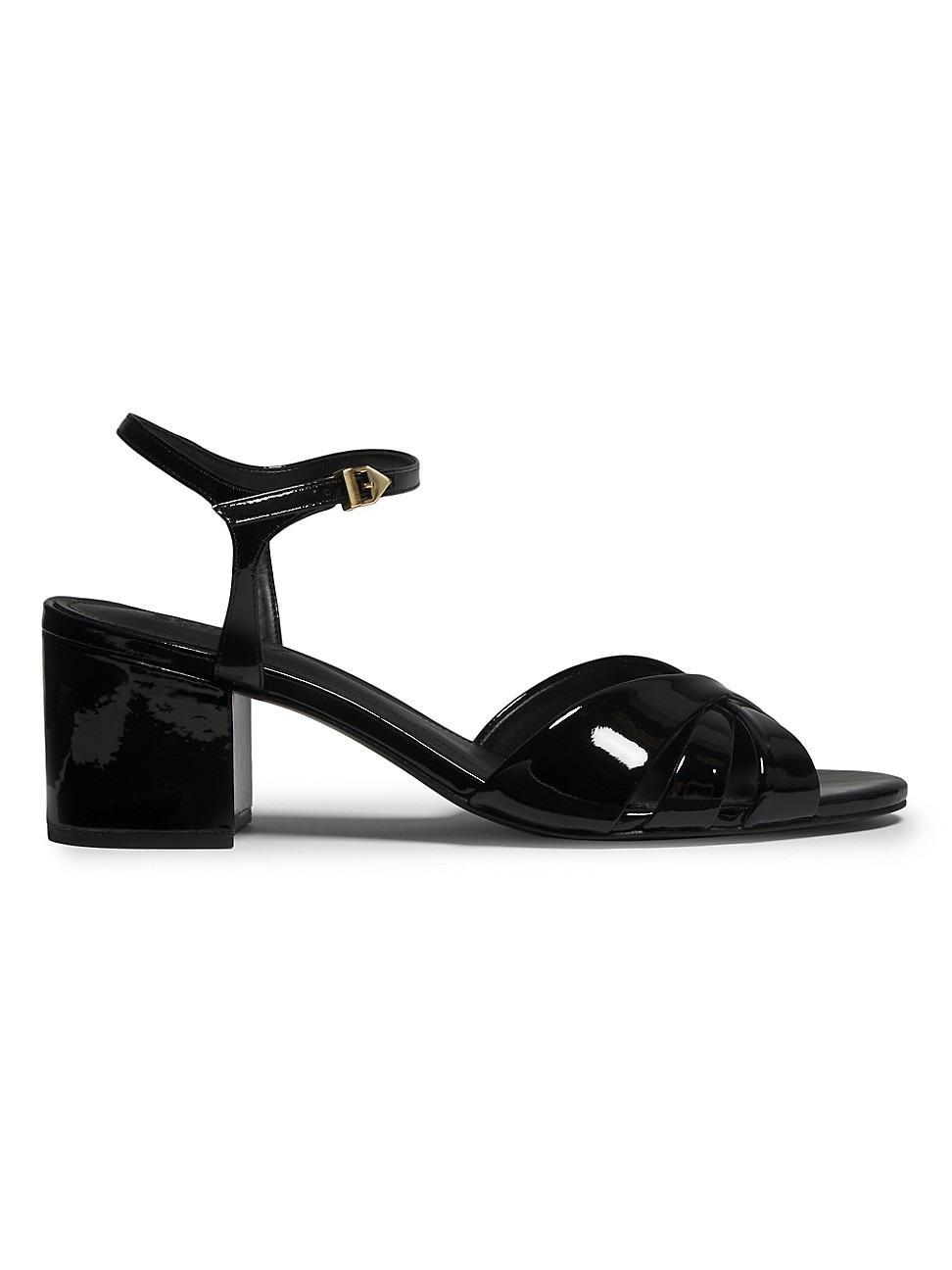 Womens Keefa 65MM Patent Leather Block Heel Sandals Product Image