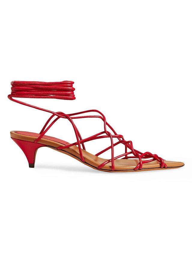 Womens Arden 45MM Leather Strappy Sandals Product Image