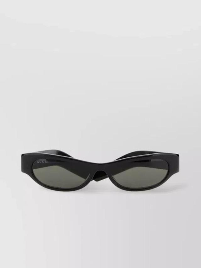 Contemporary Rectangular Frame Sunglasses In Black Product Image