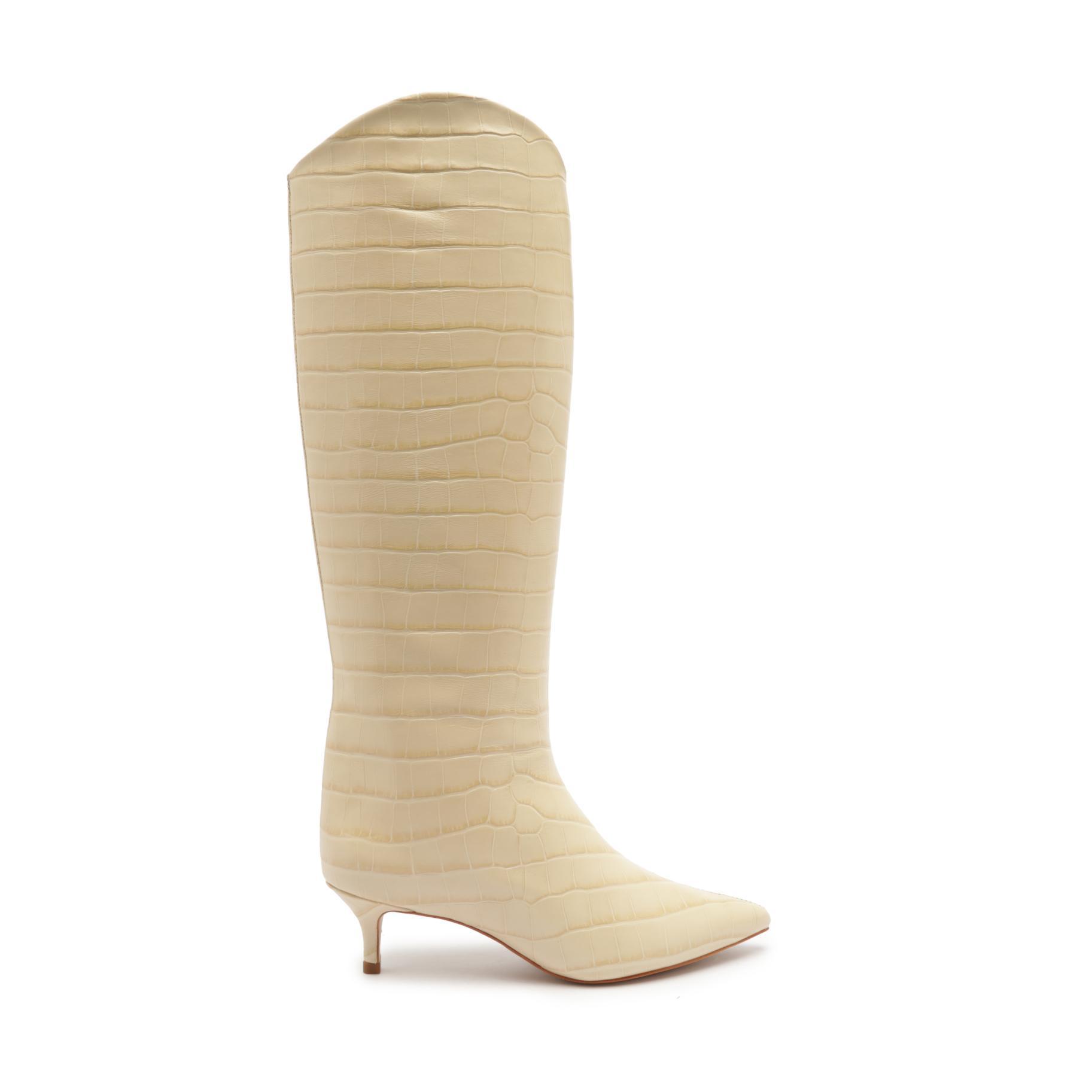 Maryana Lo Crocodile-Embossed Leather Boot Female product image