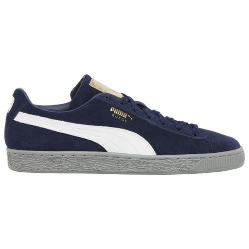 PUMA Mens PUMA Suede Pastime - Mens Basketball Shoes Navy/White/Grey Product Image