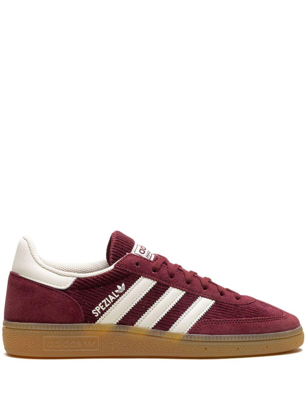 ADIDAS ORIGINALS Handball Spezial Suede And Leather-trimmed Corduroy Sneakers In Red Product Image