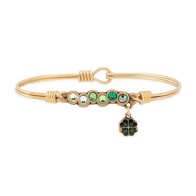 Luca + Danni Lucky Clover Starlight Irish Ombre Bangle Bracelet, Womens Gold Tone Product Image