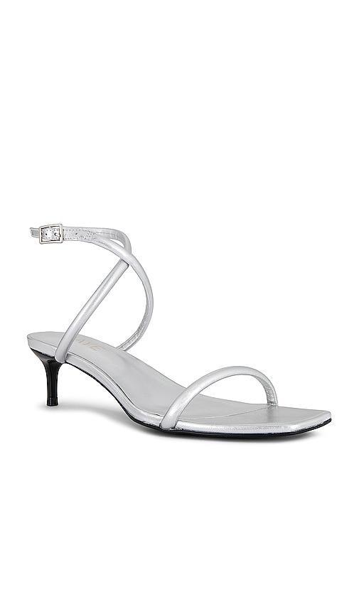 RAYE Zaha Sandal in Metallic Silver. - size 6 (also in 5.5) Product Image