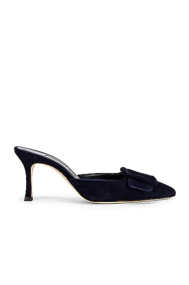 MANOLO BLAHNIK Maysale 70 Mule In Navy Product Image