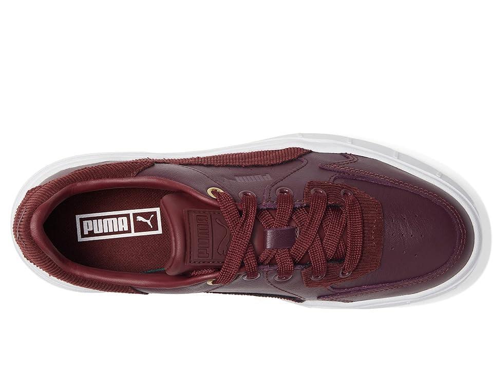 PUMA Mayze Stack Edgy Cord (Aubergine/Puma Team Gold) Women's Shoes Product Image