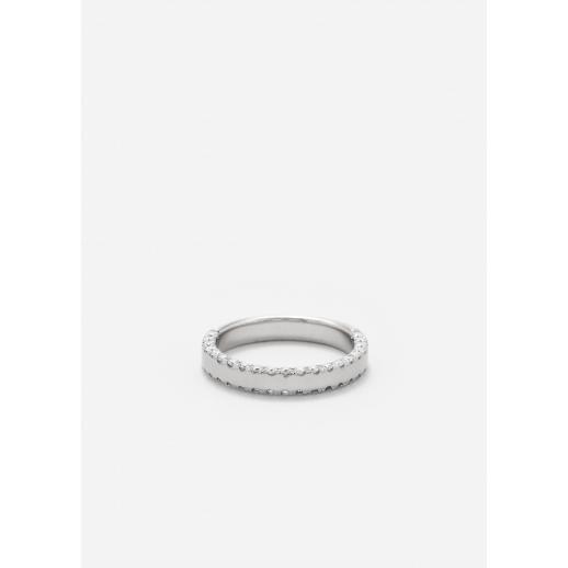 BAGUE GRIGNOTÉE PM OR BLANC Product Image