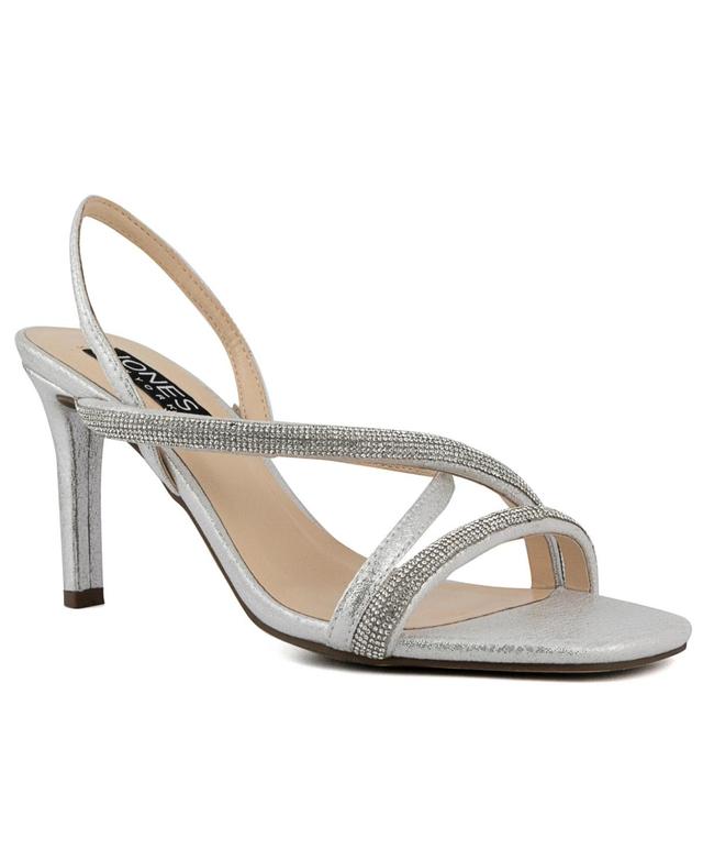 Jones New York Womens Tarona Asymmetrical Strap Stiletto Dress Sandals Product Image