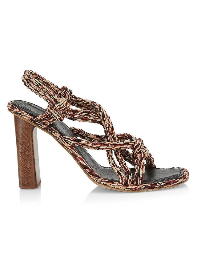 Womens Uma Twisted-Rope High-Heel Slingback Sandals Product Image