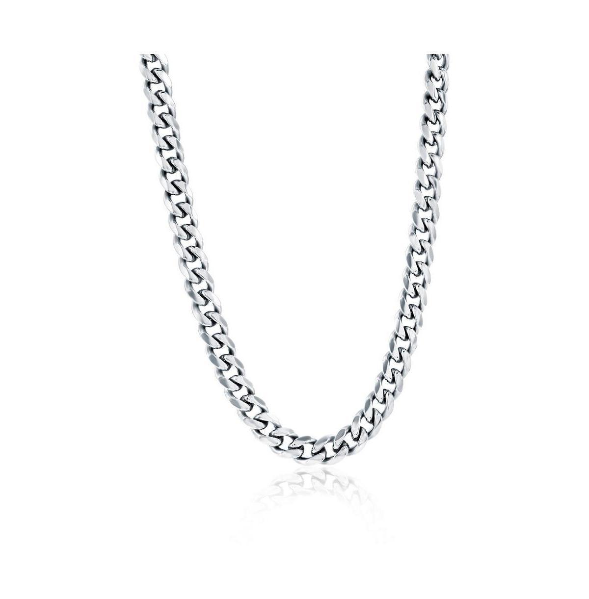 Stainless Steel 7mm Cuban Chain Necklace Product Image