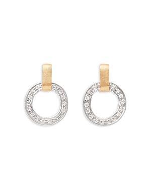 Womens Jaipur Two-Tone 18K Gold & Diamond Hoop Drop Earrings Product Image