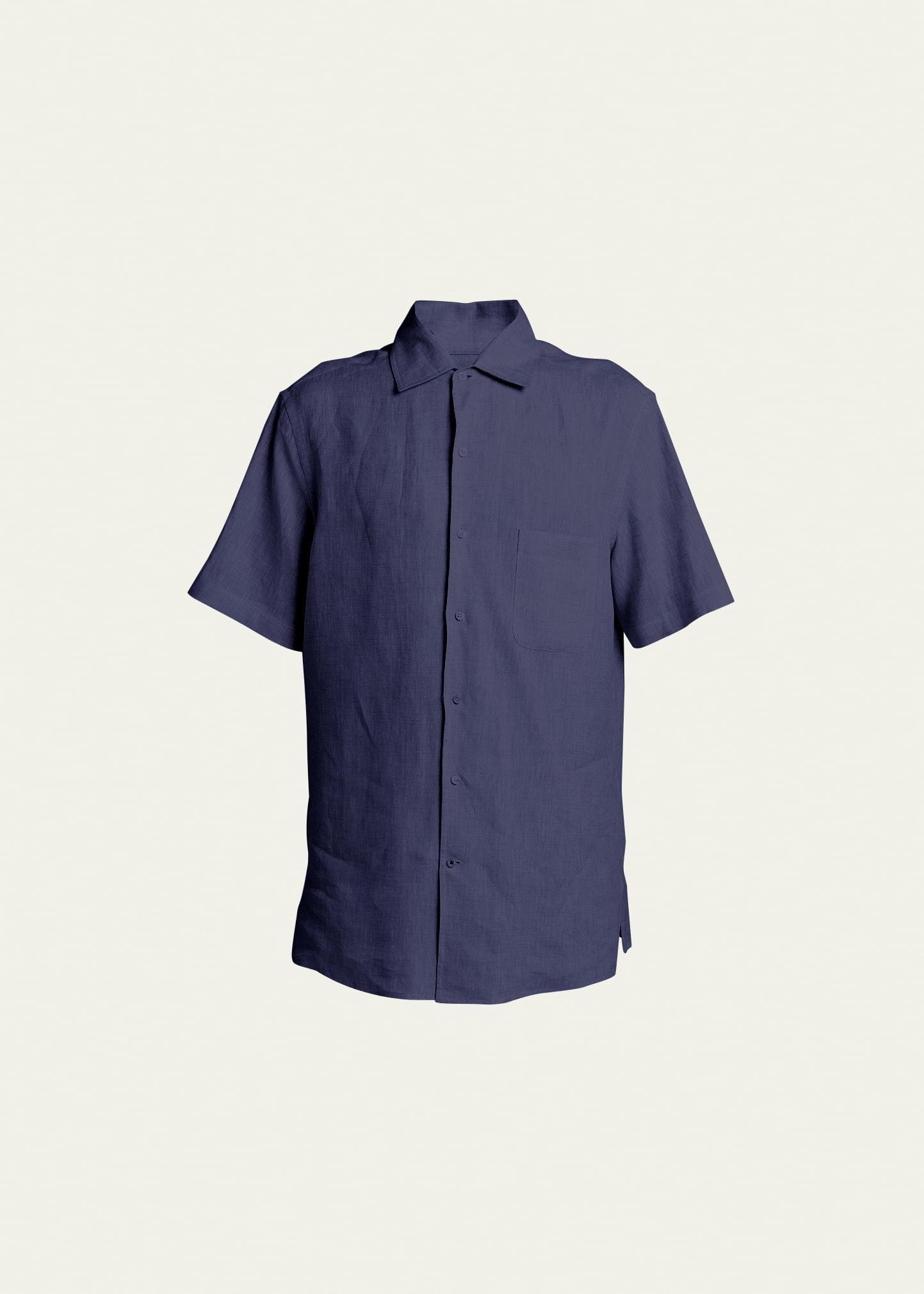 Mens Linen Pocket Sport Shirt Product Image