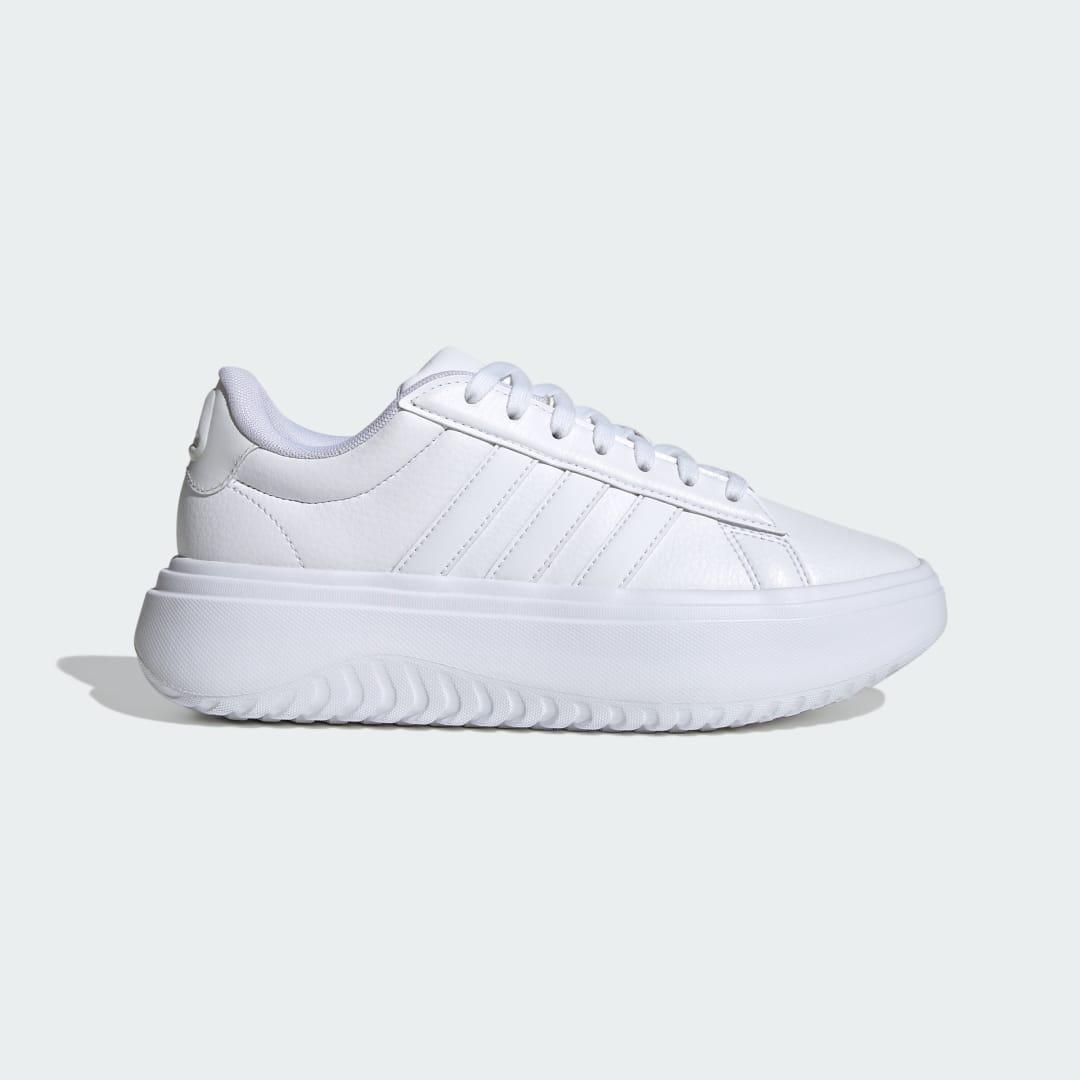 adidas Grand Court Platform White/Crystal White) Women's Shoes Product Image