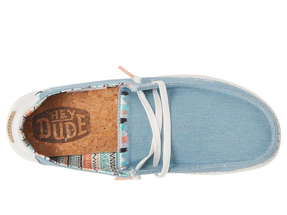 Hey Dude Wendy Boho Slip-On Casual Shoes (Light Denim 1) Women's Shoes Product Image