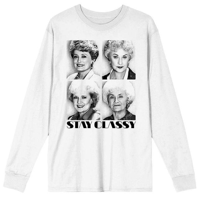 Mens Golden Girls Stay Classy Tee White Product Image