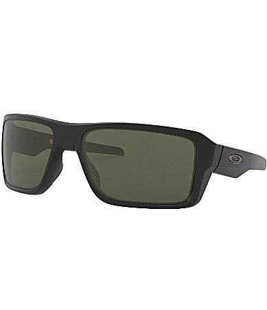 Oakley Mens OO9380 Double Edge 66mm Rectangle Sunglasses - Matte Black/Dark Grey Product Image