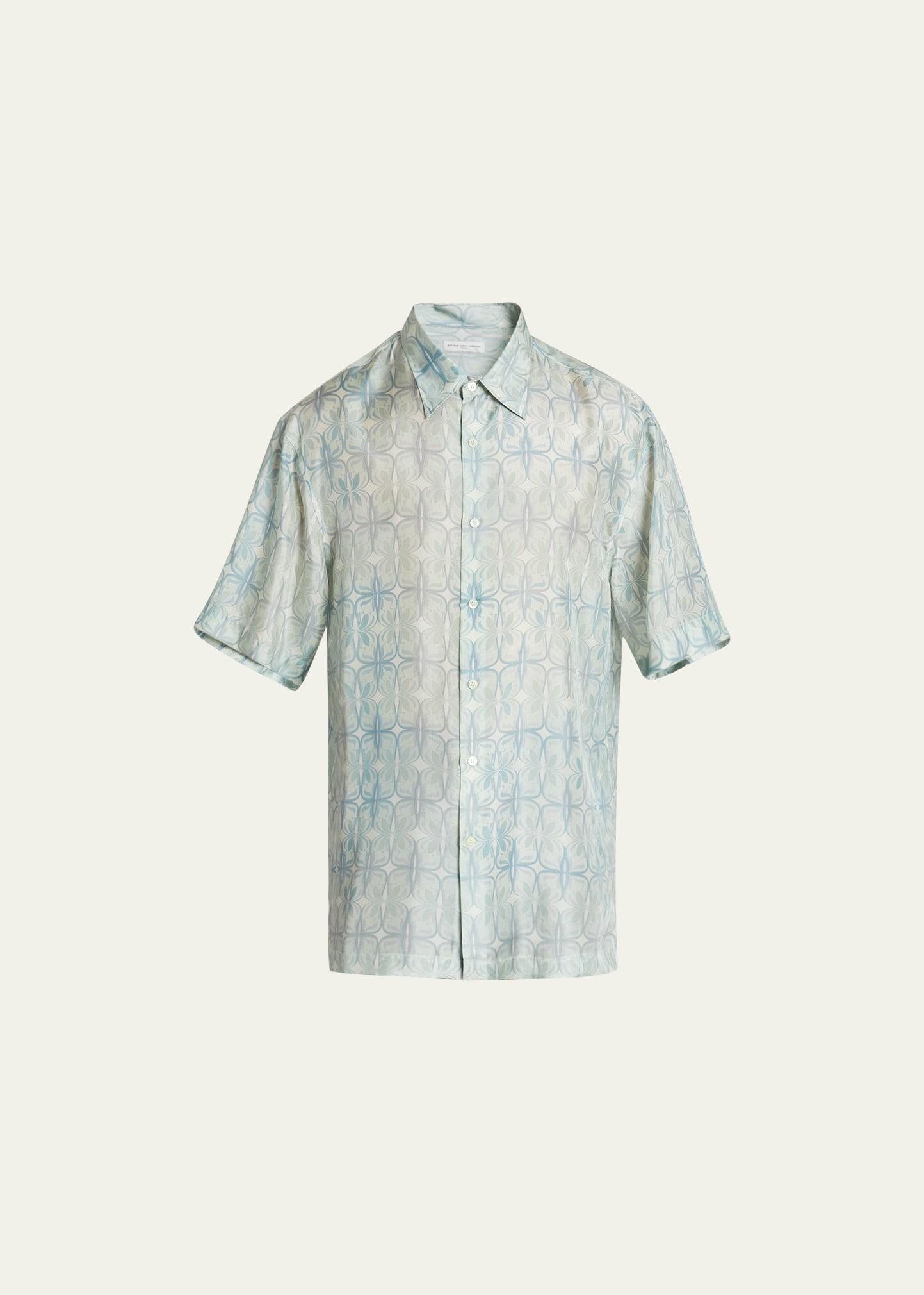 Mens Super Lightweight Printed Silk Ponge Camp Shirt Product Image