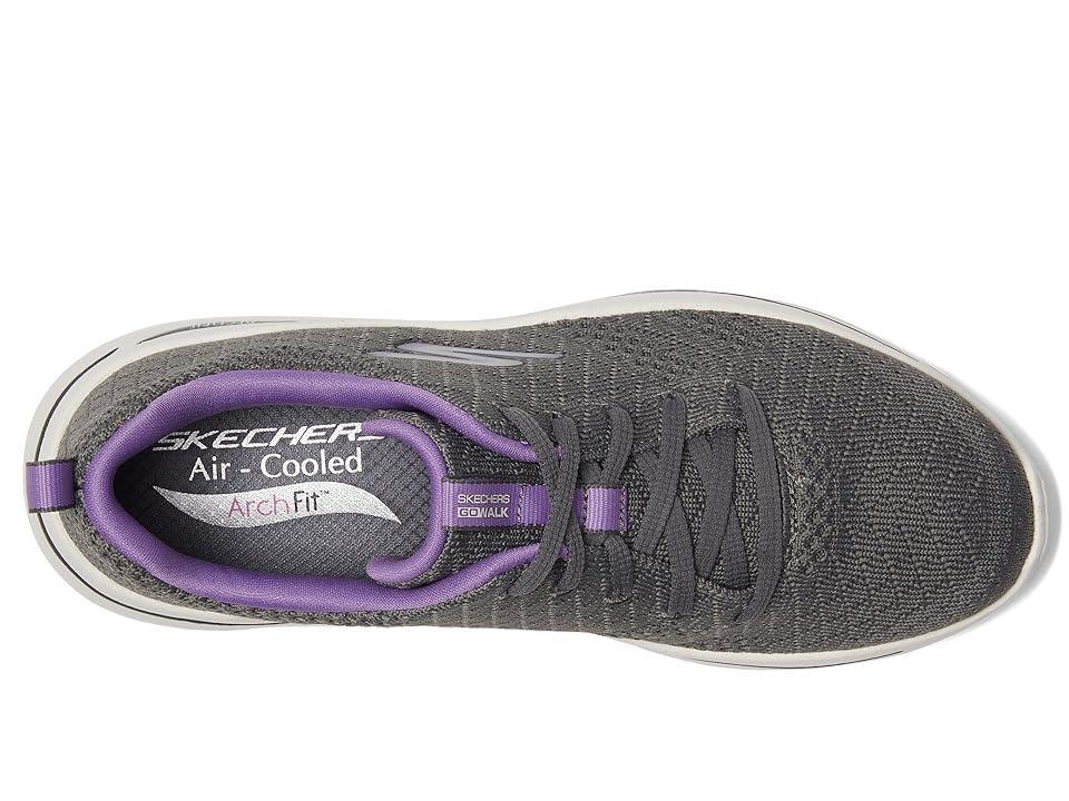 SKECHERS Performance Go Walk Arch Fit- Unify (Gray/Lavender) Women's Shoes Product Image