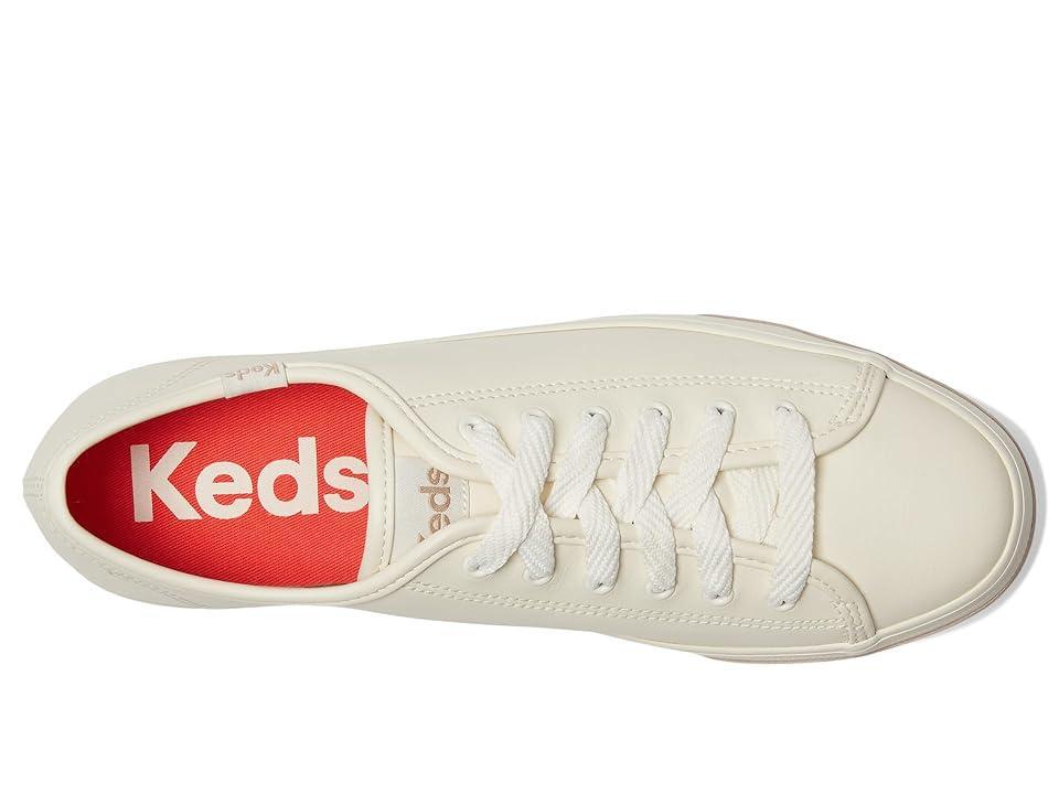 Keds Triple Up Leather (OffTaupe Bumper Foxing Stripe) Women's Shoes Product Image