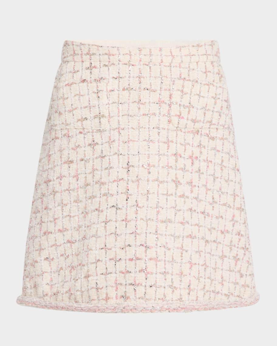 Metallic Eyelash Tweed Mini Skirt Product Image