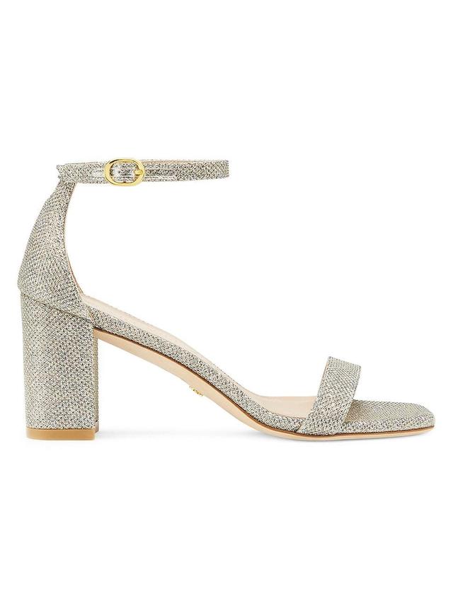 Nudistcurve Glitter Block-Heel Sandals Product Image