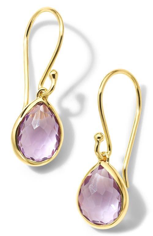 Womens Rock Candy 18K Green Gold & Amethyst Teeny Teardrop Earrings Product Image