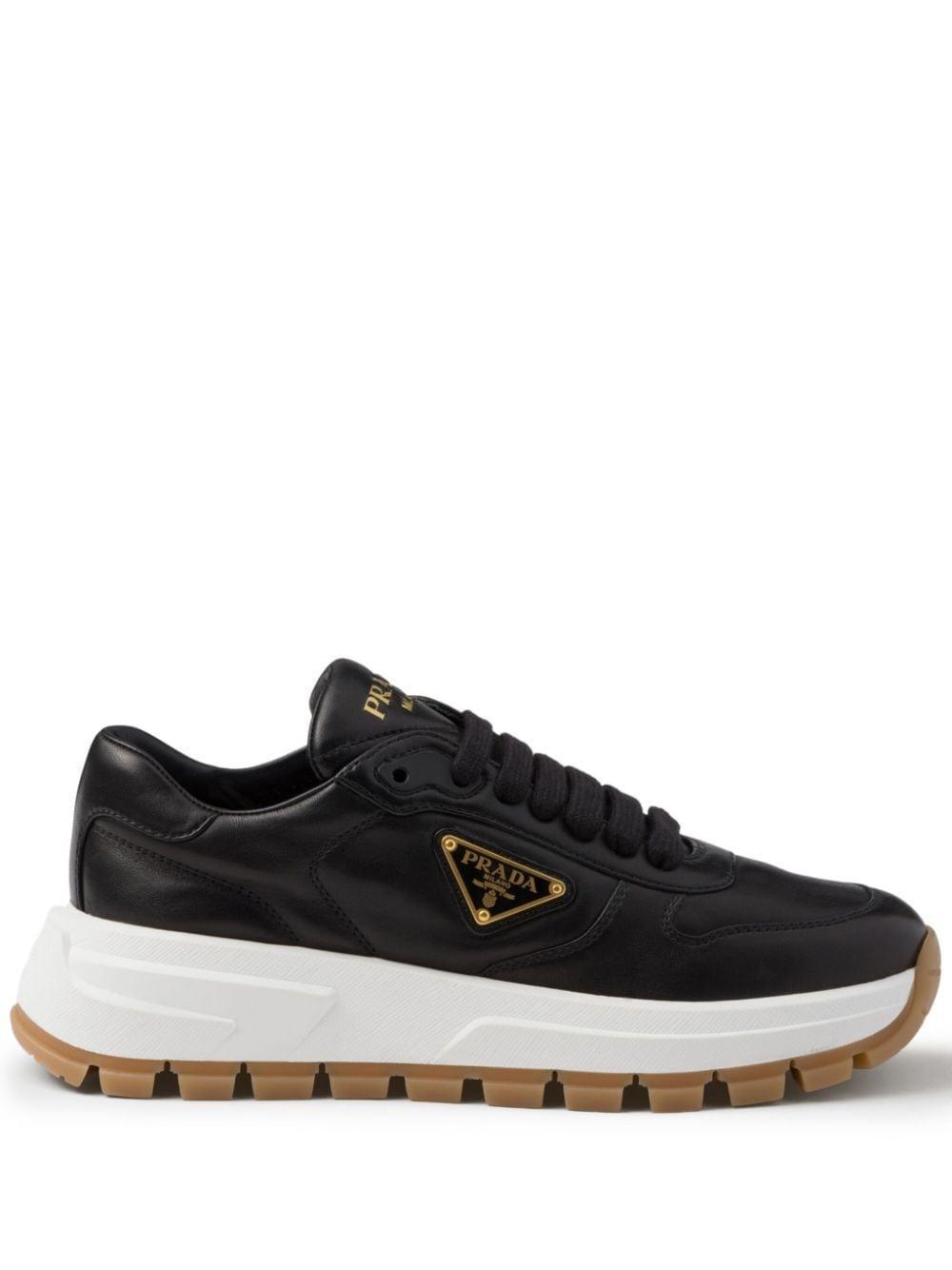 PRADA Sneakers Mit Triangel-logo In Black Product Image