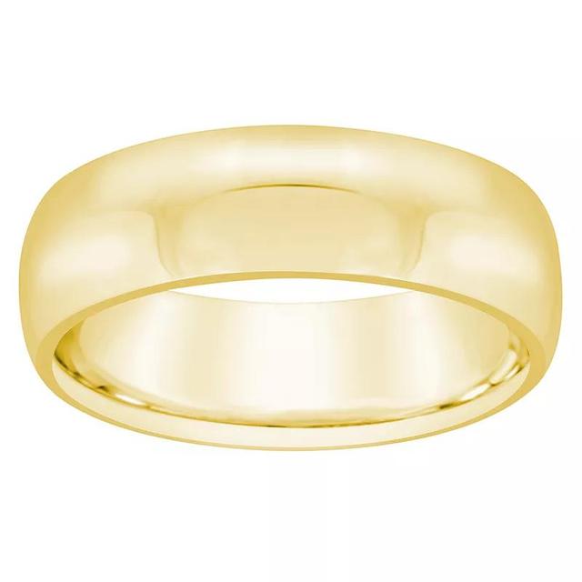 Alyson Layne Mens 6 mm Half Round Comfort Fit Wedding Band 18k Gold Product Image