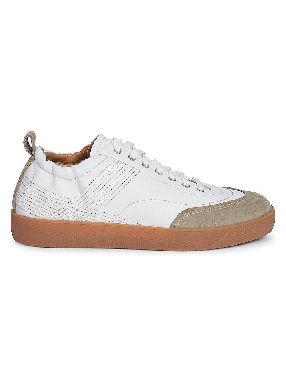 Mens Leather Low-Top Sneakers Product Image