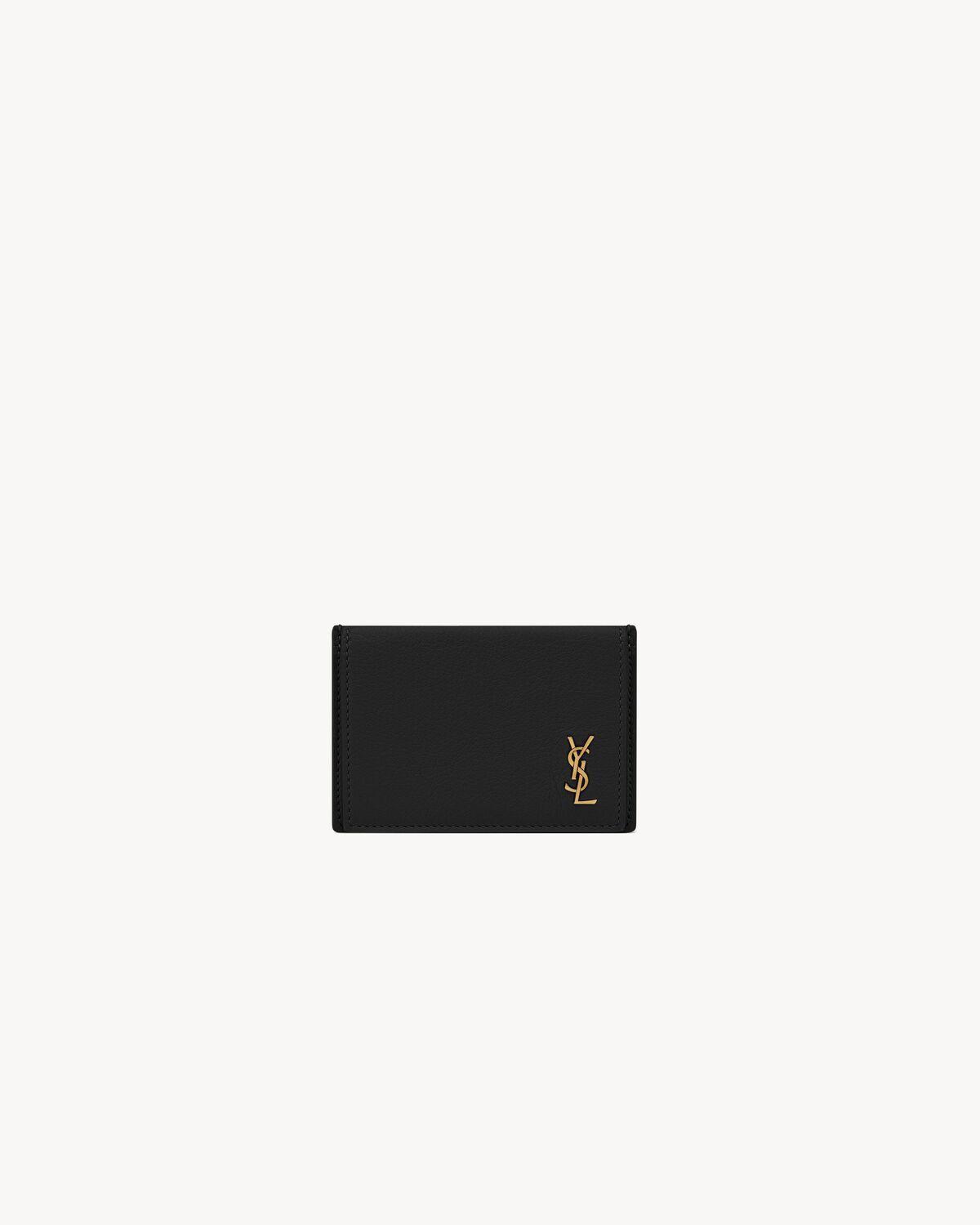 Saint Laurent Paris credit card case in grain de poudre leather | Saint Laurent | YSL.com Product Image