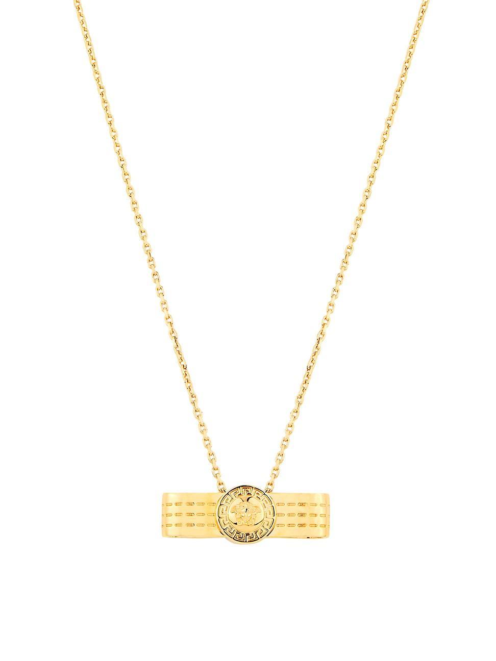 Womens Goldtone Bow Pendant Necklace Product Image