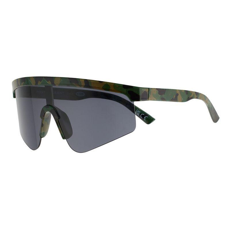 Mens Cali Blue Plastic Shield Rectangle Sunglasses Product Image