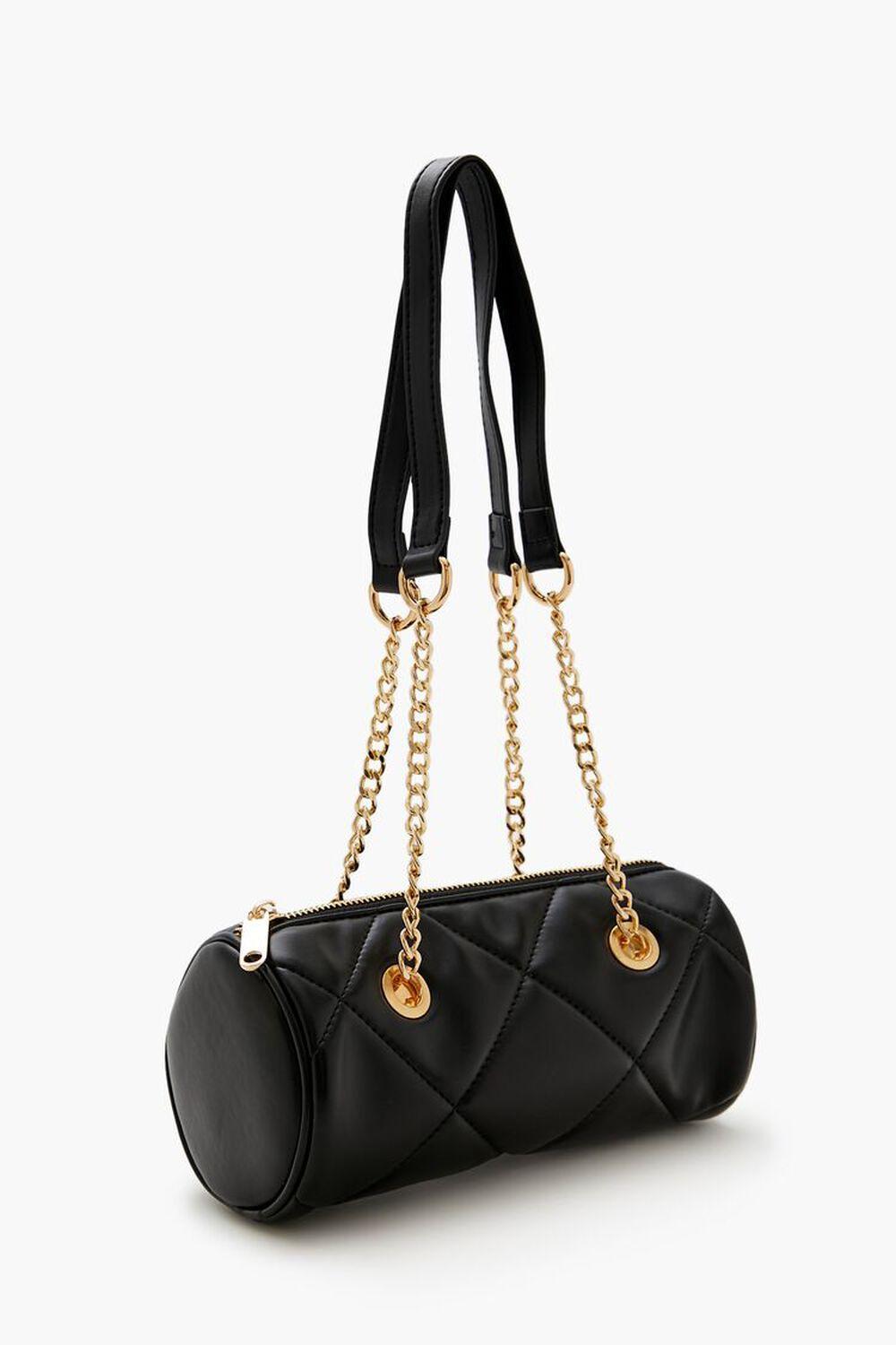 Quilted Faux Leather Barrel Bag | Forever 21 Product Image