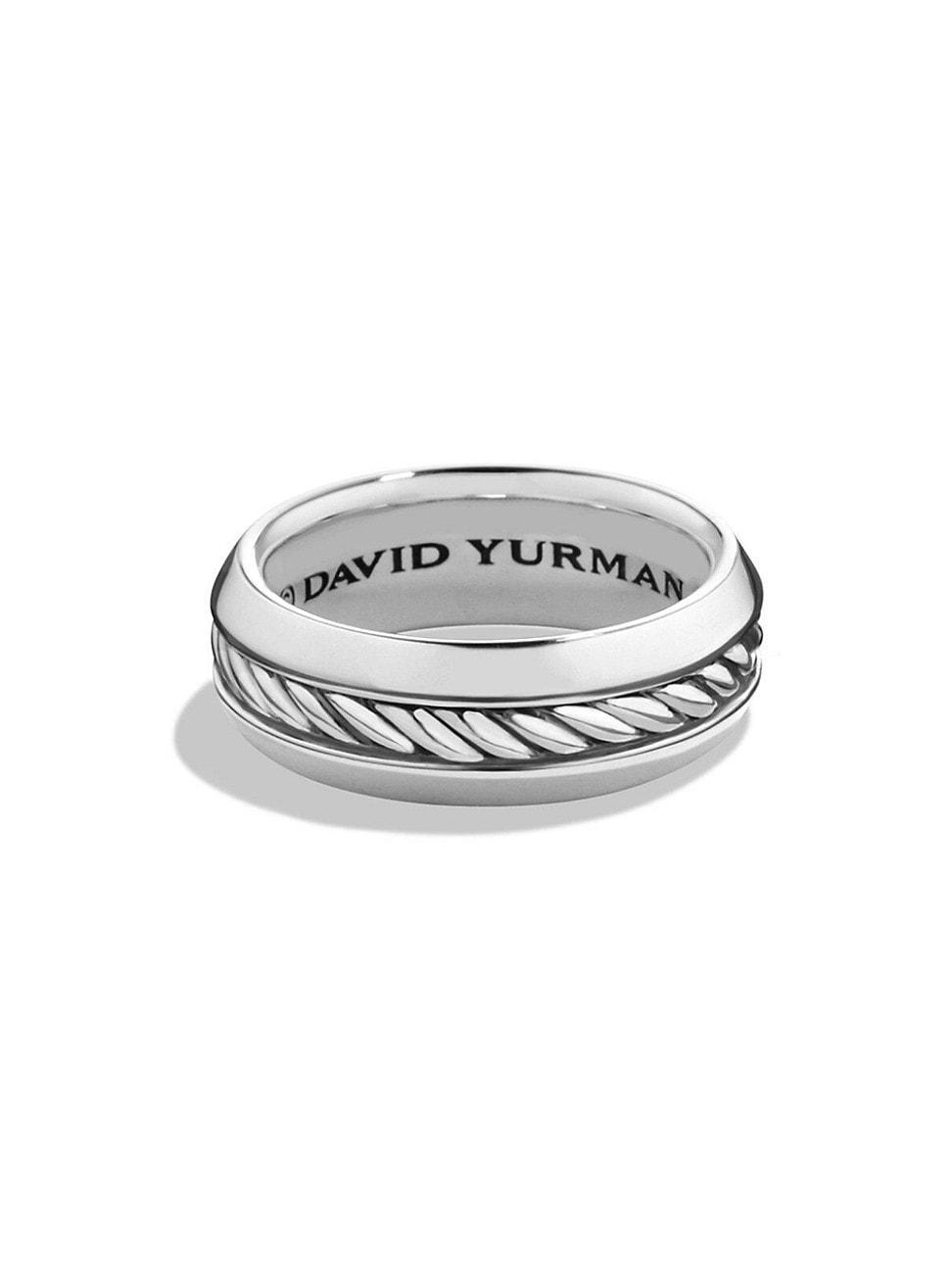 Mens Cable Inset Band Ring Product Image