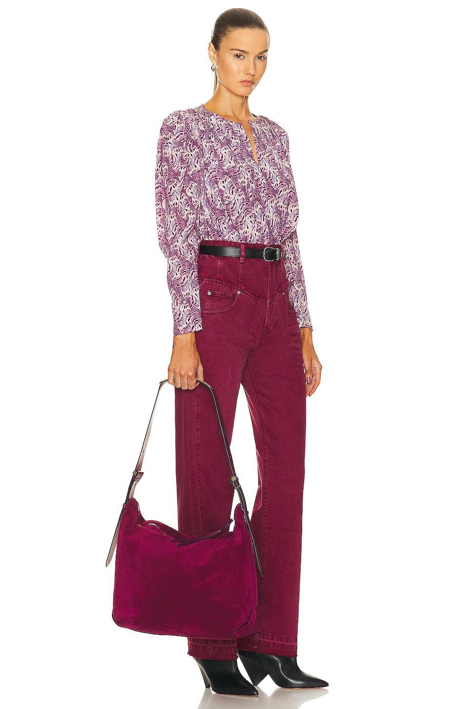 Isabel Marant Leyden Large Bag in Wine Product Image