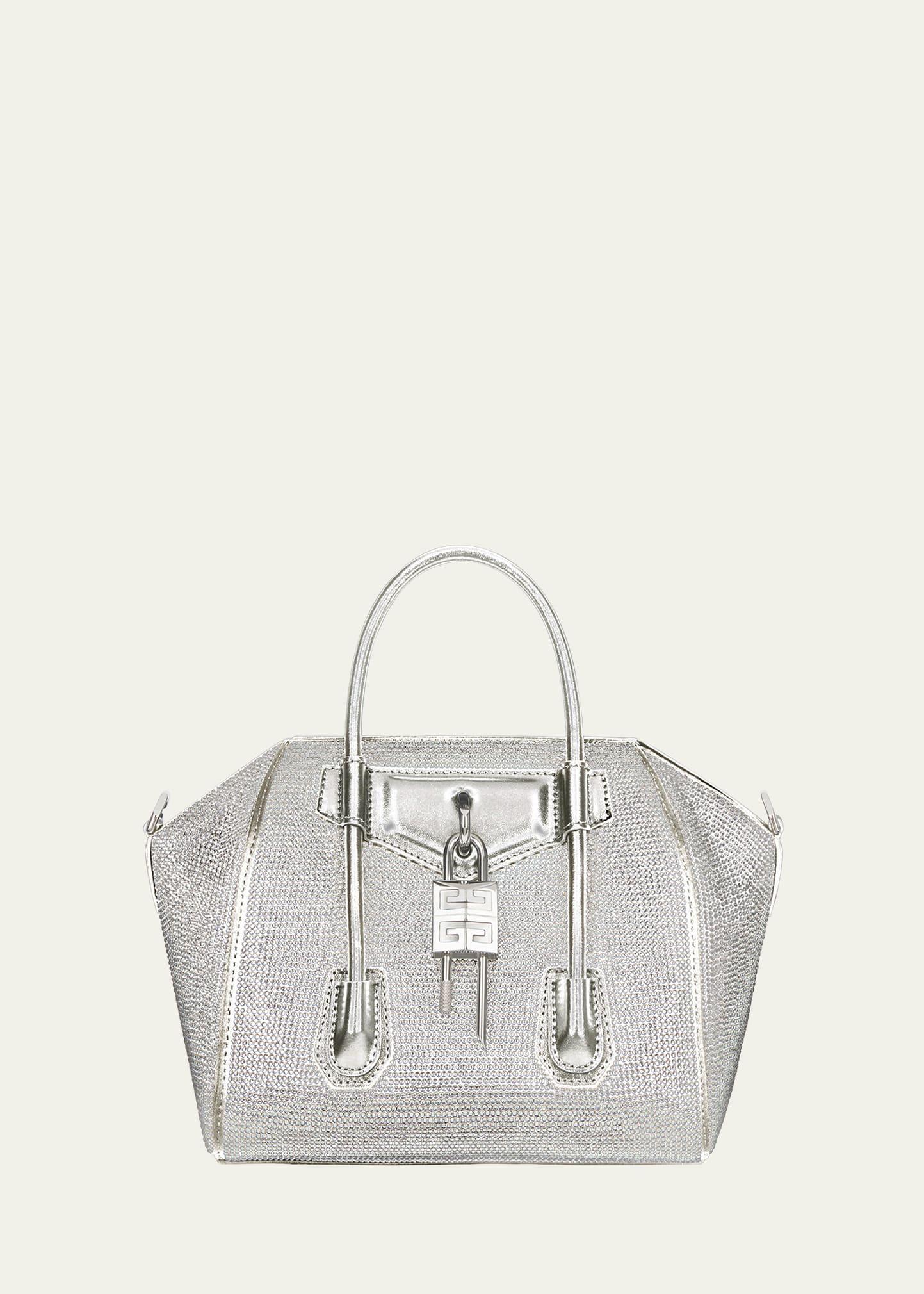 Givenchy Antigona Mini Strass Satchel Bag  - SILVERY GREY Product Image