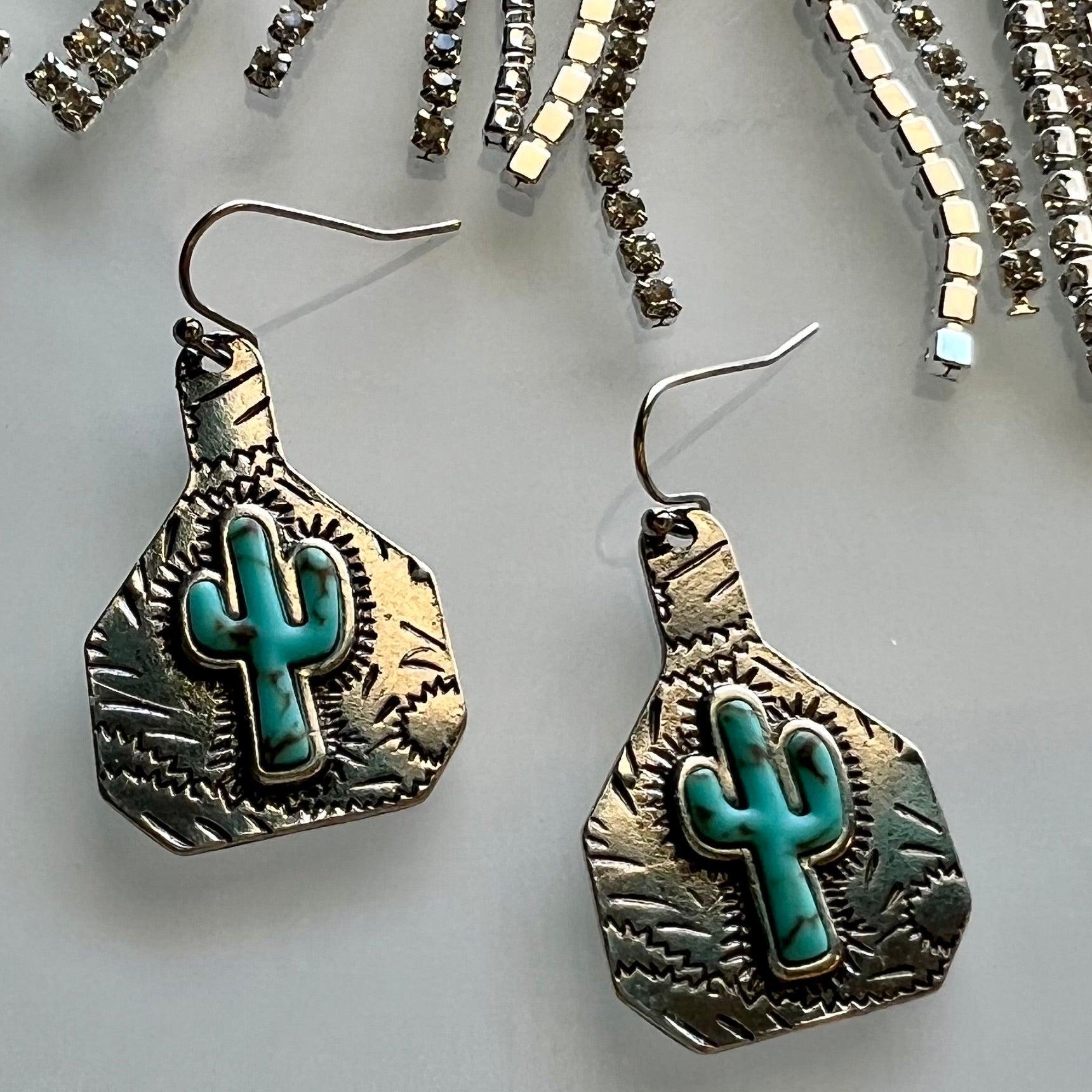 Turquoise Stuck Tagging Earrings Product Image