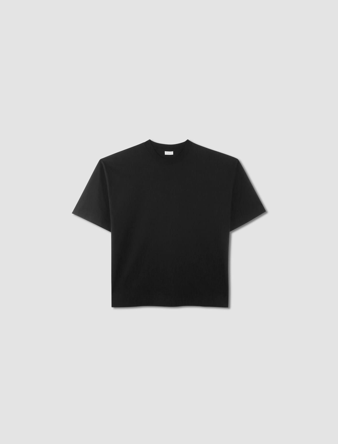 Black Dropped Shoulders T-shirt Product Image