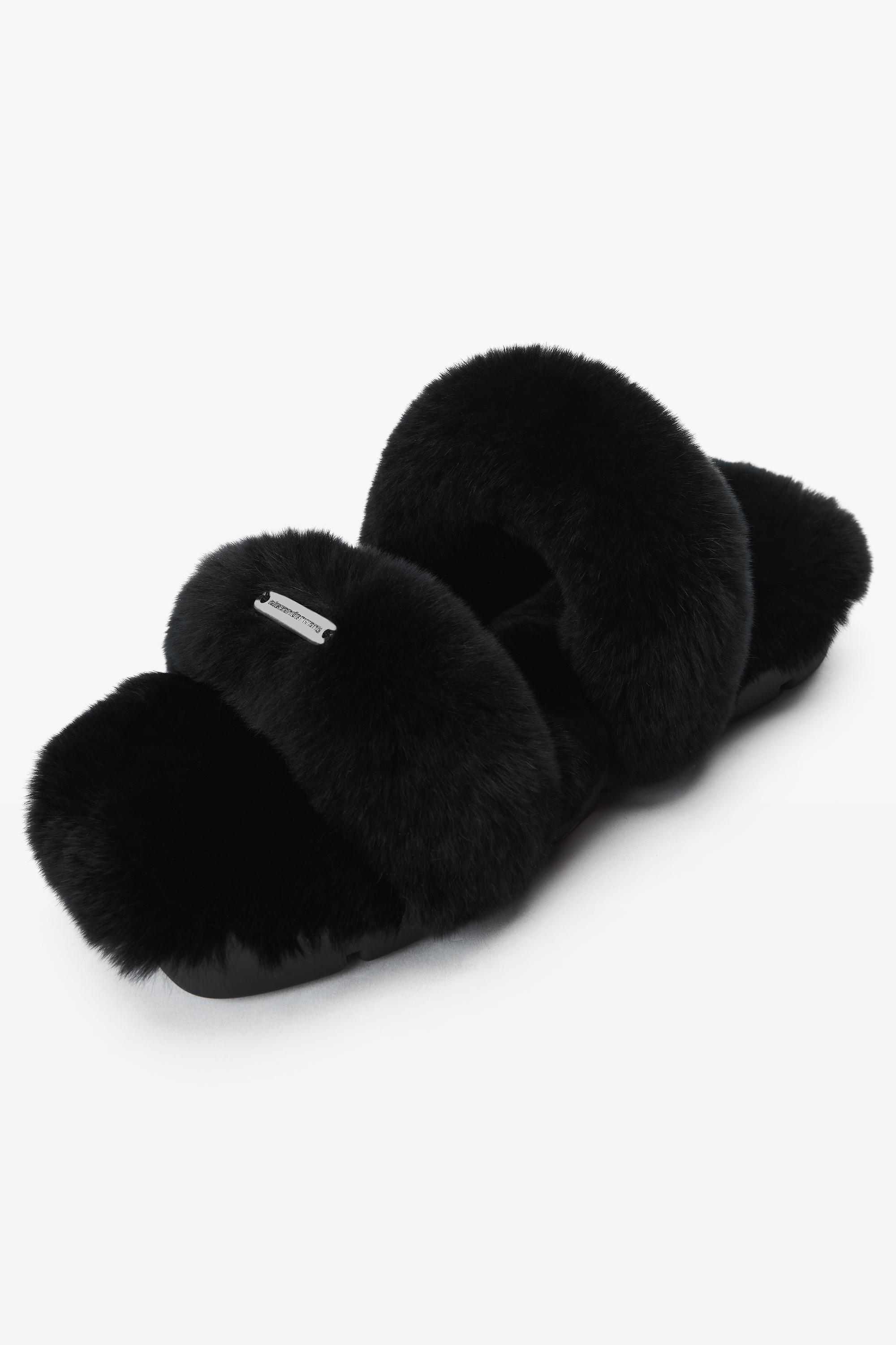 Jay Flatform Sandal In Rabbit Fur Product Image