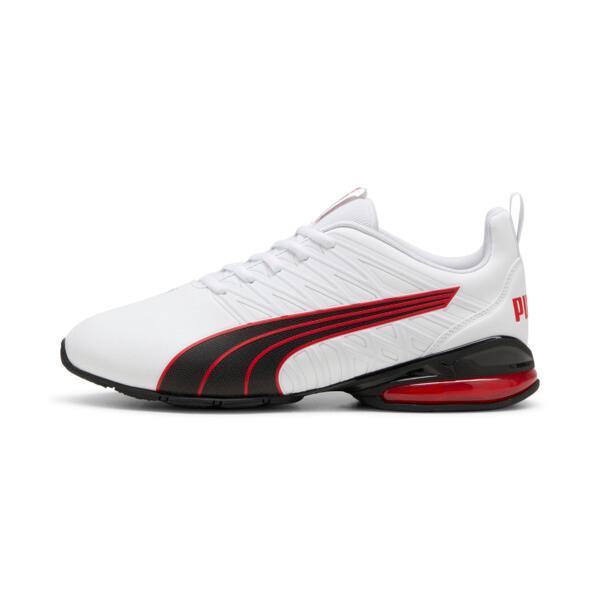 PUMA Voltaic Evo Fast Men's Running Shoes in White/Black/For All Time Red Product Image