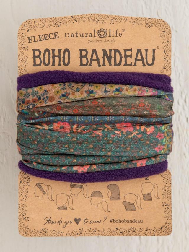 Fleece Boho Bandeau® Headband - Vintage Patchwork Product Image