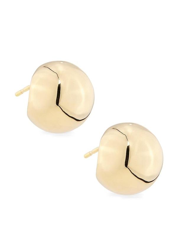 Womens 14K Yellow Gold Ball Stud Earrings Product Image